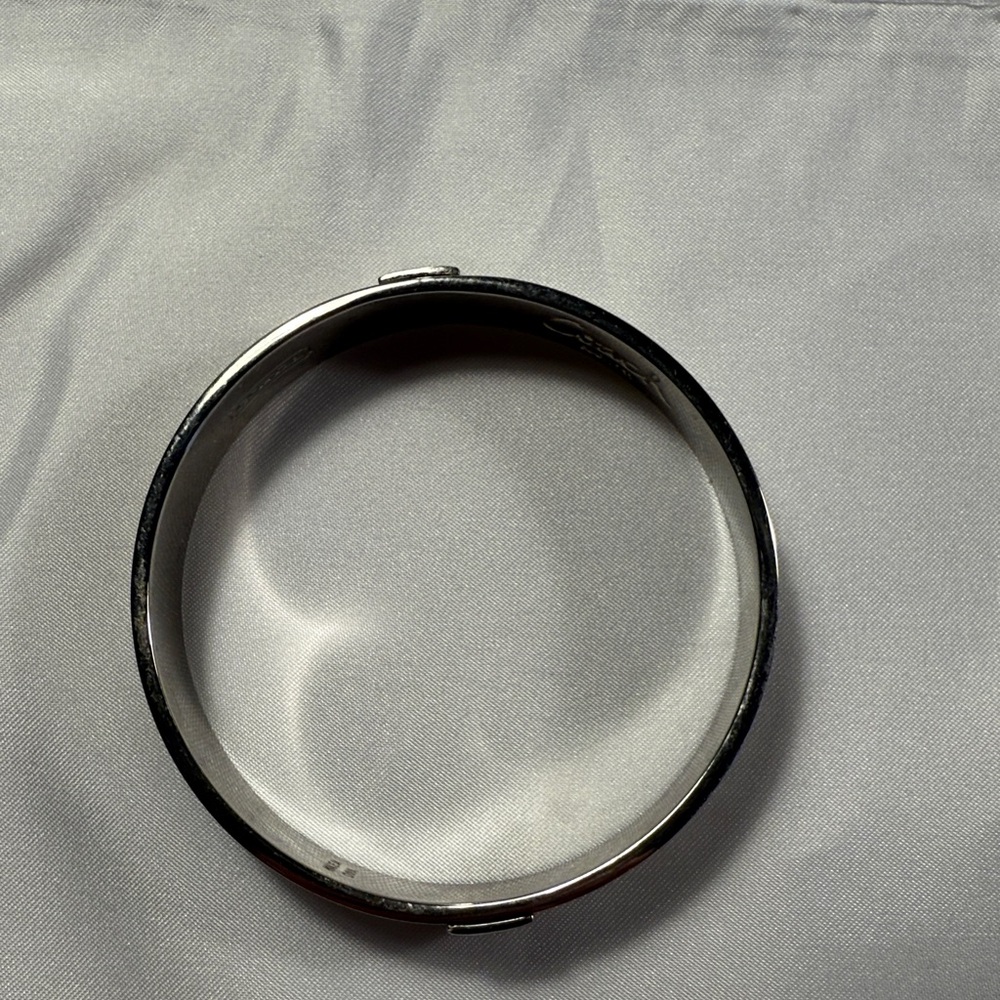 Coach Silver Bracelet with Logo Design - Picture 2 of 7